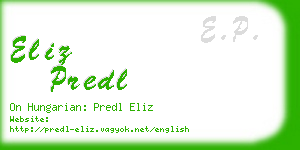 eliz predl business card